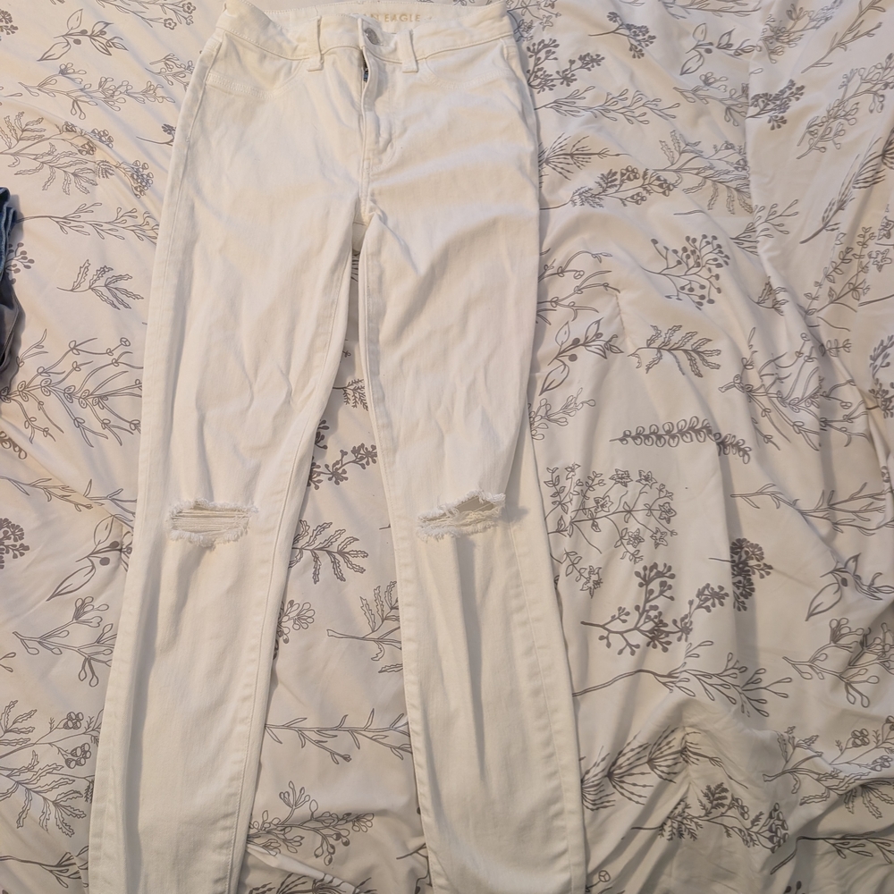 American Eagle Outfitters White Denim Jeans
